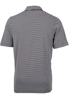 Cutter and Buck Mississippi State Bulldogs Mens Black Vault Virtue Eco Pique Stripe Short Sleeve P..