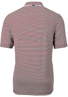Cutter and Buck Mississippi State Bulldogs Mens Maroon Vault Virtue Eco Pique Stripe Short Sleeve..