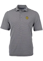Cutter and Buck Missouri Tigers Mens Black Vault Virtue Eco Pique Stripe Short Sleeve Polo