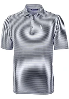 Cutter and Buck Villanova Wildcats Mens Navy Blue Virtue Eco Pique Stripe Short Sleeve Polo