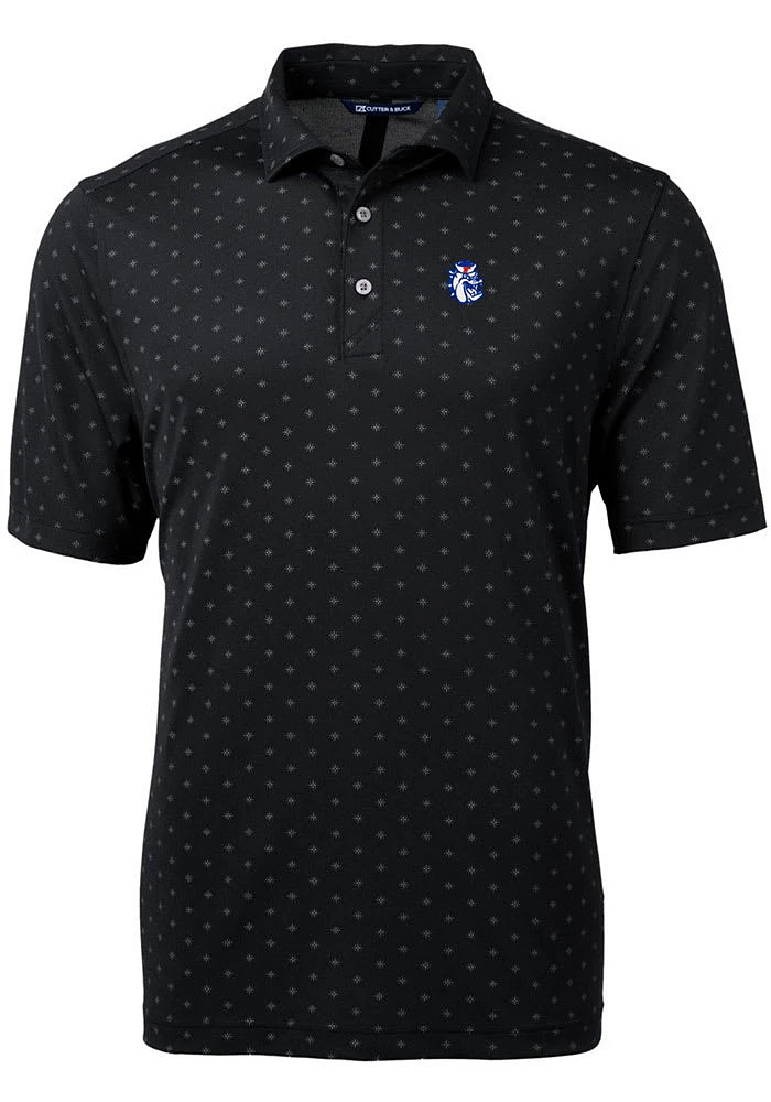 Cutter and Buck Fresno State Bulldogs Mens Virtue Eco Pique Tile Short Sleeve Polo