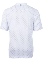 Cutter and Buck LSU Tigers Mens White Virtue Eco Pique Tile Style Short Sleeve Polo