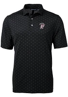 Cutter and Buck Mississippi State Bulldogs Mens Black Vault Virtue Eco Pique Tile Short Sleeve Pol..