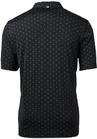 Cutter and Buck Mississippi State Bulldogs Mens Black Vault Virtue Eco Pique Tile Short Sleeve Pol..