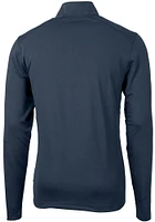 Cutter and Buck Auburn Tigers Mens Navy Blue Vault Virtue Eco Pique Long Sleeve Qtr Zip Pullover