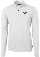 Cutter and Buck Auburn Tigers Mens Vault Virtue Eco Pique Long Sleeve Qtr Zip Pullover