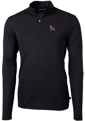 Cutter and Buck Clemson Tigers Mens Vault Virtue Eco Pique Long Sleeve Qtr Zip Pullover
