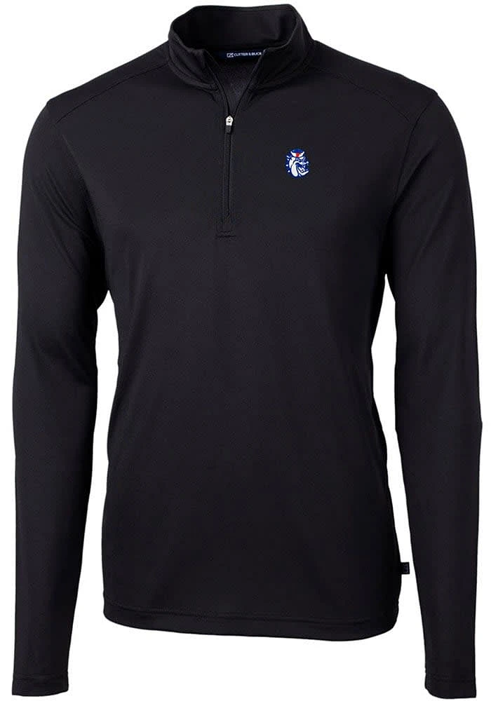Cutter and Buck Fresno State Bulldogs Mens Virtue Eco Pique Long Sleeve Qtr Zip Pullover