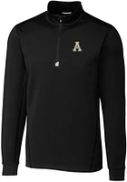 Cutter and Buck Appalachian State Mountaineers Mens Black Traverse Stretch Big Tall Qtr Zip