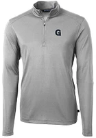 Cutter and Buck Gonzaga Bulldogs Mens Vault Virtue Eco Pique Long Sleeve Qtr Zip Pullover