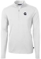 Cutter and Buck Gonzaga Bulldogs Mens Vault Virtue Eco Pique Long Sleeve Qtr Zip Pullover