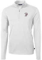 Cutter and Buck Mississippi State Bulldogs Mens Vault Virtue Eco Pique Long Sleeve Qtr Zip