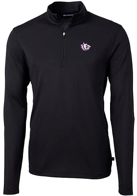 Cutter and Buck TCU Horned Frogs Mens Vault Virtue Eco Pique Long Sleeve Qtr Zip Pullover