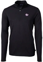 Cutter and Buck TCU Horned Frogs Mens Vault Virtue Eco Pique Long Sleeve Qtr Zip Pullover