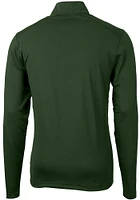 Cutter and Buck Tulane Green Wave Mens Vault Virtue Eco Pique Long Sleeve Qtr Zip Pullover