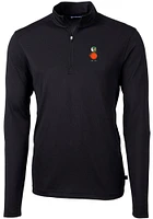 Cutter and Buck UCF Knights Mens Vault Virtue Eco Pique Long Sleeve Qtr Zip Pullover