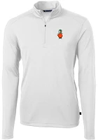 Cutter and Buck UCF Knights Mens Vault Virtue Eco Pique Long Sleeve Qtr Zip Pullover