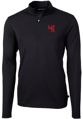 Cutter and Buck Western Kentucky Hilltoppers Mens Virtue Eco Pique Long Sleeve Qtr Zip Pullo