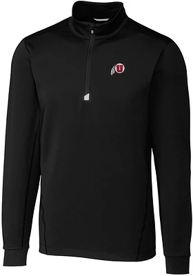 Cutter and Buck Utah Utes Mens Traverse Stretch Big Tall Qtr Zip