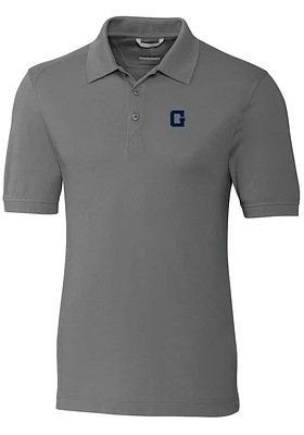 Cutter and Buck Georgetown Hoyas Mens Grey Advantage Short Sleeve Polo