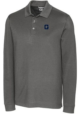 Cutter and Buck Georgetown Hoyas Mens Vault Advantage Long Sleeve Polo Shirt