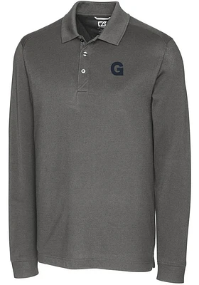 Cutter and Buck Gonzaga Bulldogs Mens Vault Advantage Long Sleeve Polo Shirt
