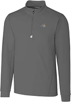 Cutter and Buck Montana State Bobcats Mens Grey Traverse Stretch Big Tall Qtr Zip