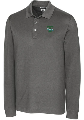 Cutter and Buck Tulane Green Wave Mens Vault Advantage Long Sleeve Polo Shirt