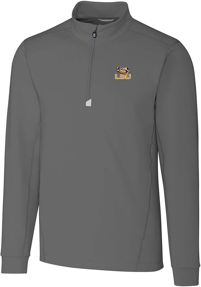 Cutter and Buck LSU Tigers Mens Traverse Stretch Big Tall Qtr Zip
