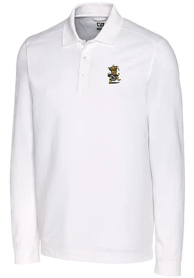 Cutter and Buck Wichita State Shockers Mens White Vault Advantage Long Sleeve Polo Shirt