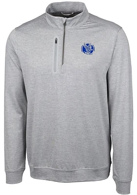Cutter and Buck Air Force Falcons Mens Stealth Heathered Long Sleeve Qtr Zip Pullover