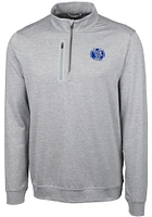 Cutter and Buck Air Force Falcons Mens Stealth Heathered Long Sleeve Qtr Zip Pullover