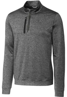 Cutter and Buck Cincinnati Bearcats Mens Grey Stealth Heathered Long Sleeve Qtr Zip Pullover