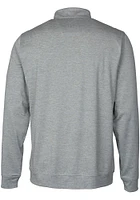 Cutter and Buck Delaware Fightin' Blue Hens Mens Stealth Heathered Long Sleeve Qtr Zip Pullov