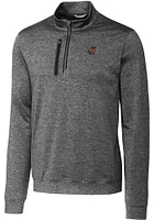Cutter and Buck Florida Gators Mens Stealth Heathered Long Sleeve Qtr Zip Pullover