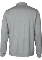 Cutter and Buck Ohio State Buckeyes Mens Grey Stealth Heathered Version Long Sleeve Qtr Zip Pull..