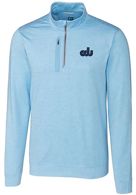 Cutter and Buck Old Dominion Monarchs Mens Stealth Heathered Long Sleeve Qtr Zip Pullover
