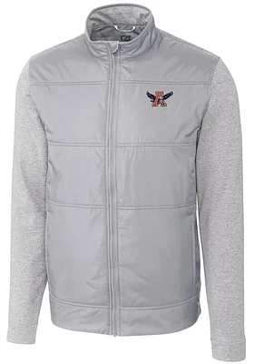 Cutter and Buck Auburn Tigers Mens Grey Vault Stealth Medium Weight Jacket