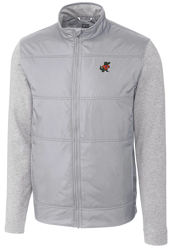 Cutter and Buck Florida Gators Mens Grey Vault Stealth Medium Weight Jacket