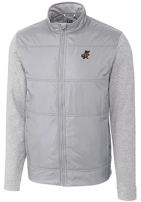 Cutter and Buck Florida Gators Mens Grey Vault Stealth Medium Weight Jacket