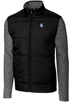 Cutter and Buck Fresno State Bulldogs Mens Black Stealth Hybrid Quilted Medium Weight Jacket