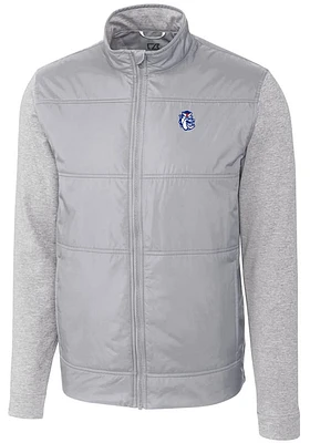 Cutter and Buck Fresno State Bulldogs Mens Grey Vault Stealth Medium Weight Jacket