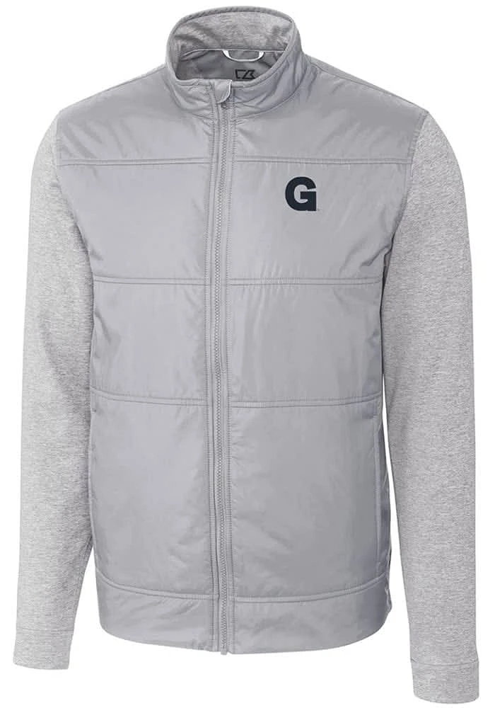 Cutter and Buck Gonzaga Bulldogs Mens Grey G Logo Stealth Medium Weight Jacket