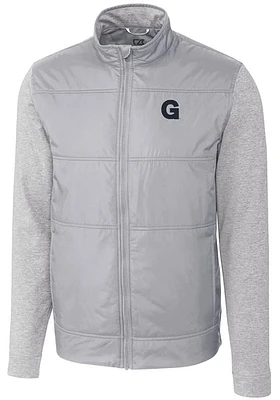 Cutter and Buck Gonzaga Bulldogs Mens Grey G Logo Stealth Medium Weight Jacket