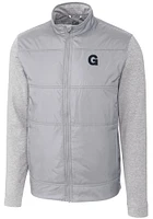 Cutter and Buck Gonzaga Bulldogs Mens Grey G Logo Stealth Medium Weight Jacket