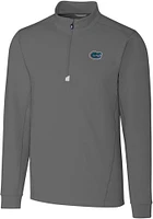 Cutter and Buck Florida Gators Mens Grey Traverse Stretch Big Tall Qtr Zip