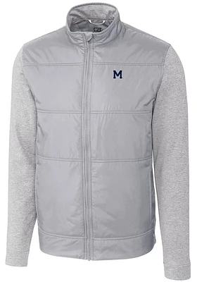 Cutter and Buck Michigan Wolverines Mens Grey Vault Stealth Medium Weight Jacket