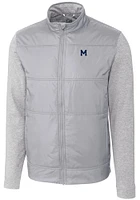 Cutter and Buck Michigan Wolverines Mens Grey Vault Stealth Medium Weight Jacket