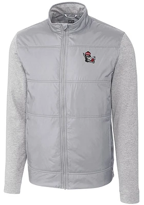Cutter and Buck NC State Wolfpack Mens Stealth Hybrid Quilted Medium Weight Jacket
