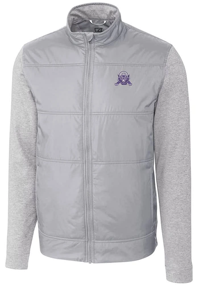 Cutter and Buck Northwestern Wildcats Mens Grey Vault Stealth Medium Weight Jacket